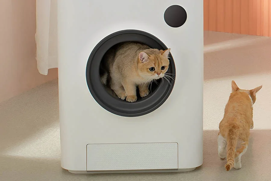 spinning cat litter box