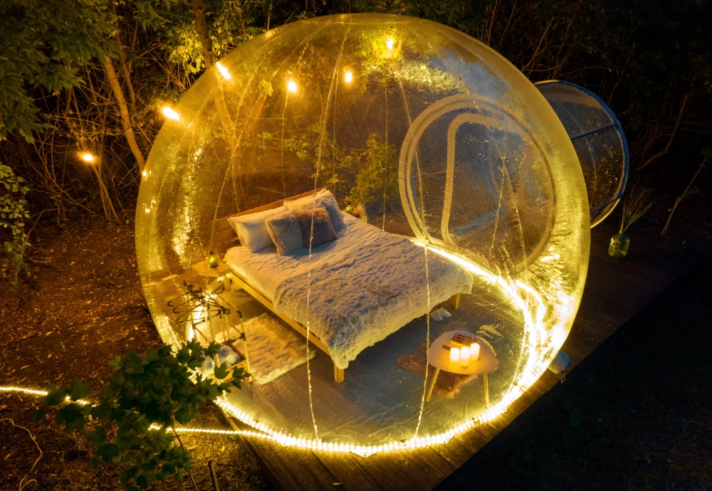 luxurious outdoor single tunnel inflatable bubble tent